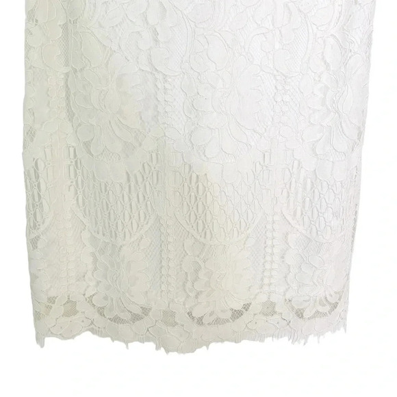 NWT Lulus Delia White Lace Strapless Midi Dress Bridal Party Size S - Picture 9 of 13